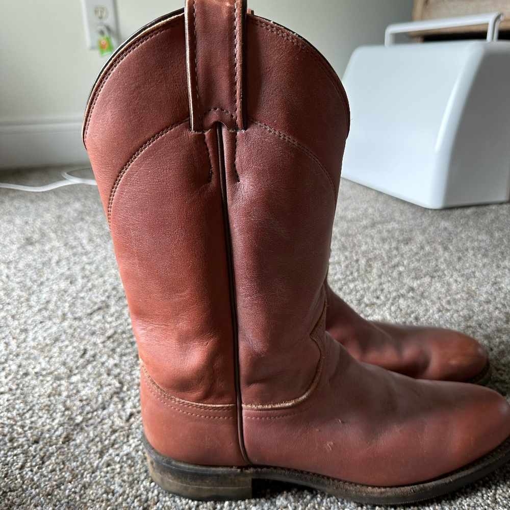 Authentic Justin Boots  Vintage Leather Boosts 1990's